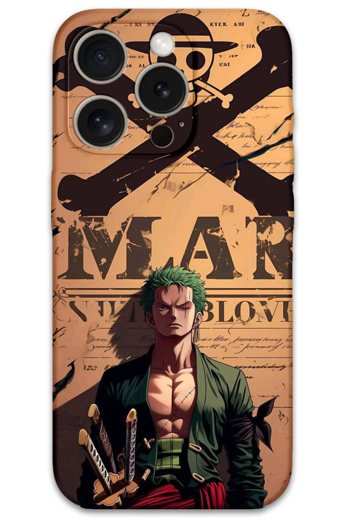 İphone 15 Pro Uyumlu Anime Desenli Telefon Kılıfı + Ekran Koruyucu - 5755