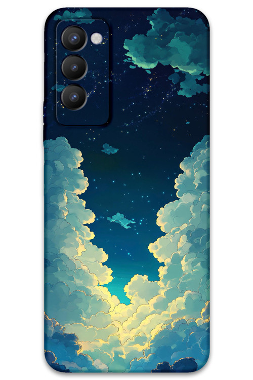 Tecno Camon 18 Uyumlu Uzay Desenli Telefon Kılıfı + Ekran Koruyucu - 5868