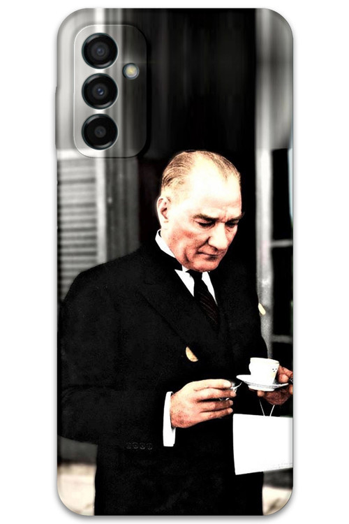 Galaxy M23 Uyumlu Atatürk Desenli Telefon Kılıfı + Ekran Koruyucu - 5850