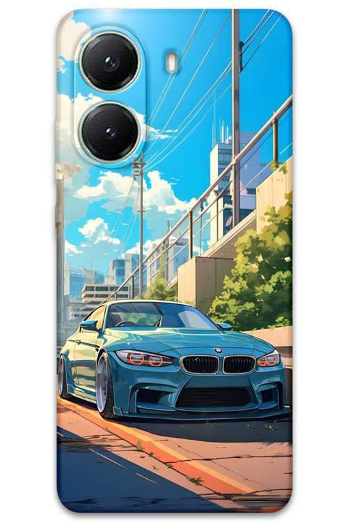 Poco X7 Pro Uyumlu Araba Desenli Telefon Kılıfı + Ekran Koruyucu - 5760