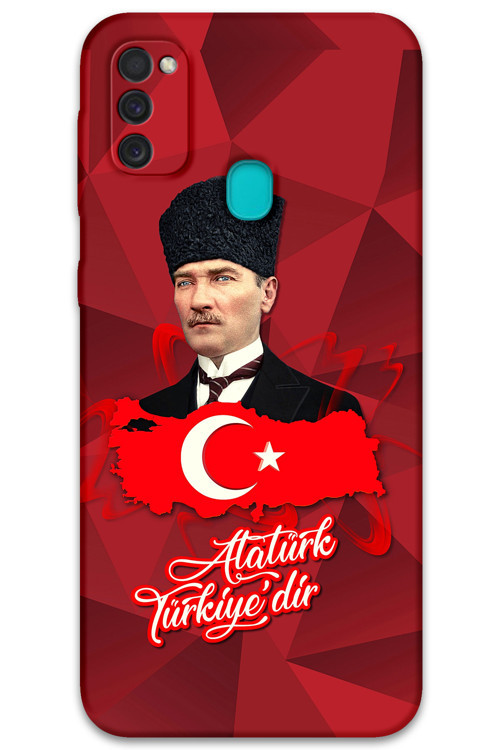 Galaxy M30S Uyumlu Araba Desenli Telefon Kılıfı + Ekran Koruyucu - 5762