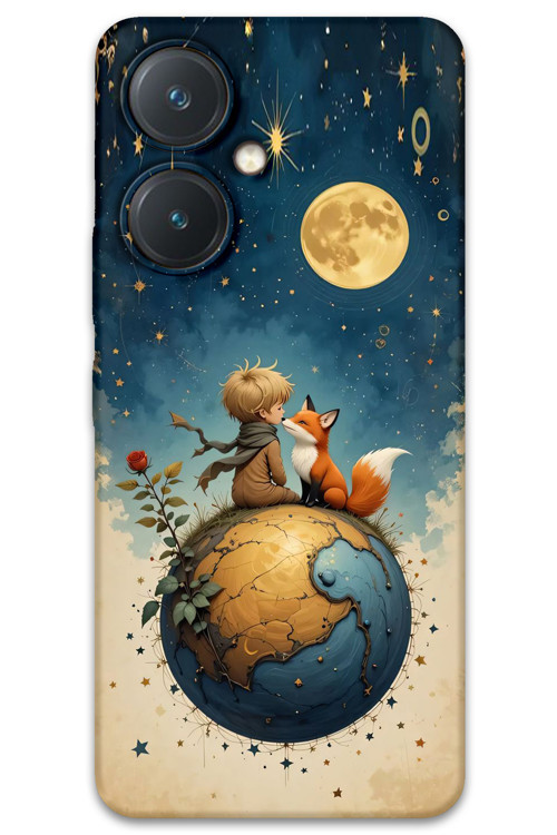 Vivo Y27 Uyumlu Çizgi Film Desenli Telefon Kılıfı + Ekran Koruyucu - 5823