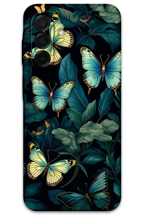 Galaxy A36 Uyumlu Kelebek Desenli Telefon Kılıfı + Ekran Koruyucu - 5791