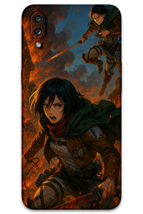 Galaxy A10S Uyumlu Anime Desenli Telefon Kılıfı + Ekran Koruyucu - 5744