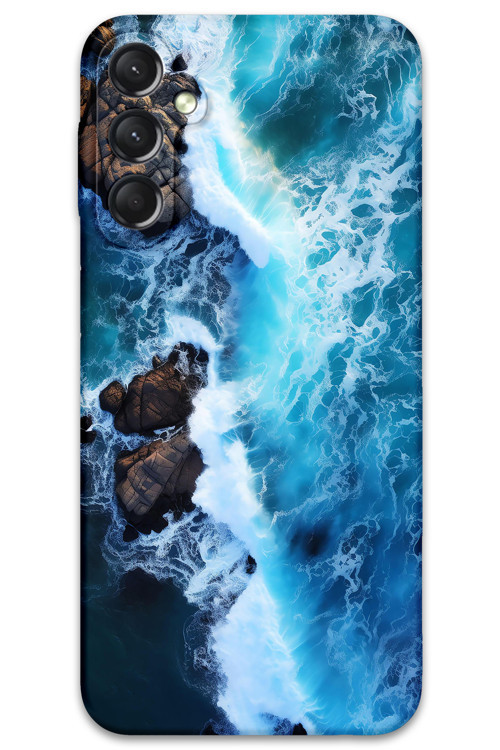 Galaxy A35 Uyumlu Mermer Desenli Telefon Kılıfı + Ekran Koruyucu - 5810
