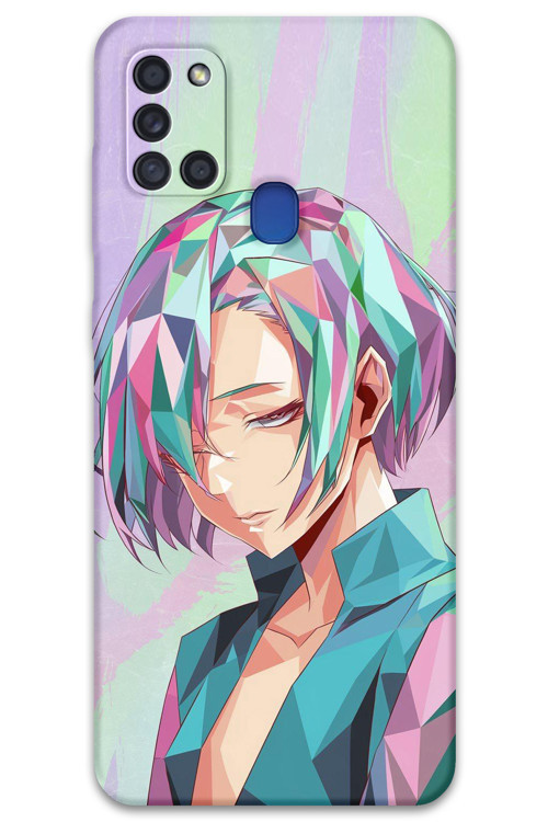 Galaxy A21S Uyumlu Anime Desenli Telefon Kılıfı + Ekran Koruyucu - 5743