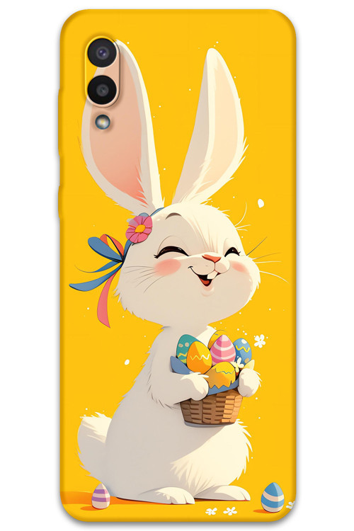 Galaxy A02 Uyumlu Tavşan Desenli Telefon Kılıfı + Ekran Koruyucu - 5807