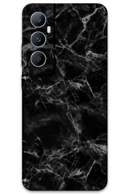 Realme C65 Uyumlu Mermer Desenli Telefon Kılıfı + Ekran Koruyucu - 5815