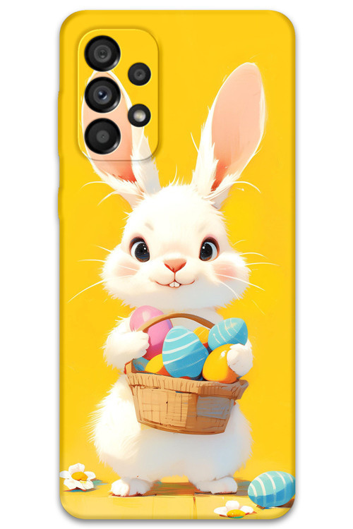 Galaxy A72 Uyumlu Tavşan Desenli Telefon Kılıfı + Ekran Koruyucu - 5806