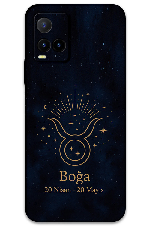 Vivo Y32 Uyumlu Boğa Burcu Desenli Telefon Kılıfı + Ekran Koruyucu - 5769