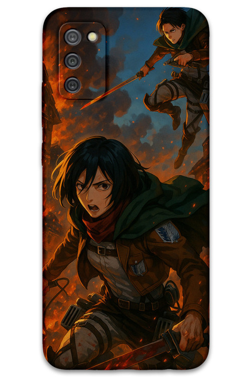 Galaxy A02S Uyumlu Anime Desenli Telefon Kılıfı + Ekran Koruyucu - 5744