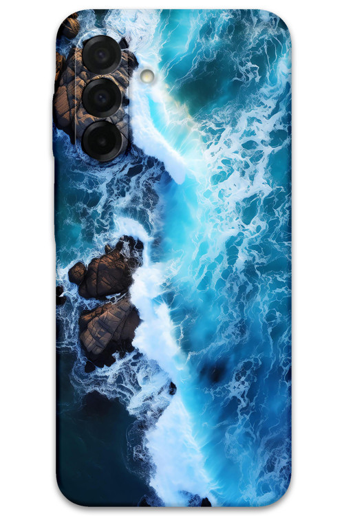 Galaxy A36 Uyumlu Mermer Desenli Telefon Kılıfı + Ekran Koruyucu - 5810