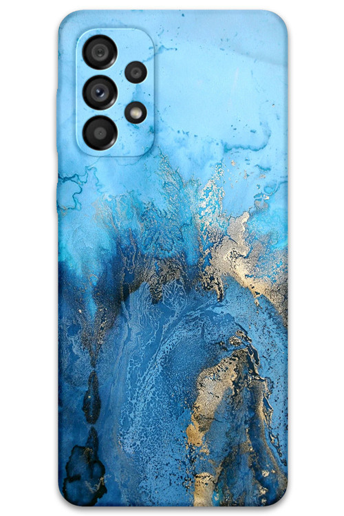 Galaxy A72 Uyumlu Mermer Desenli Telefon Kılıfı + Ekran Koruyucu - 5812