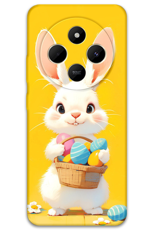 Xiaomi Redmi 14C Uyumlu Tavşan Desenli Telefon Kılıfı + Ekran Koruyucu - 5806