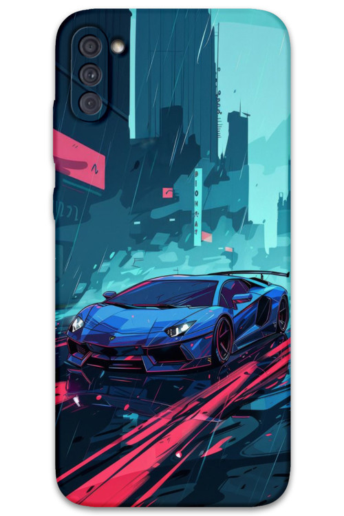 Galaxy A11 Uyumlu Araba Desenli Telefon Kılıfı + Ekran Koruyucu - 5763