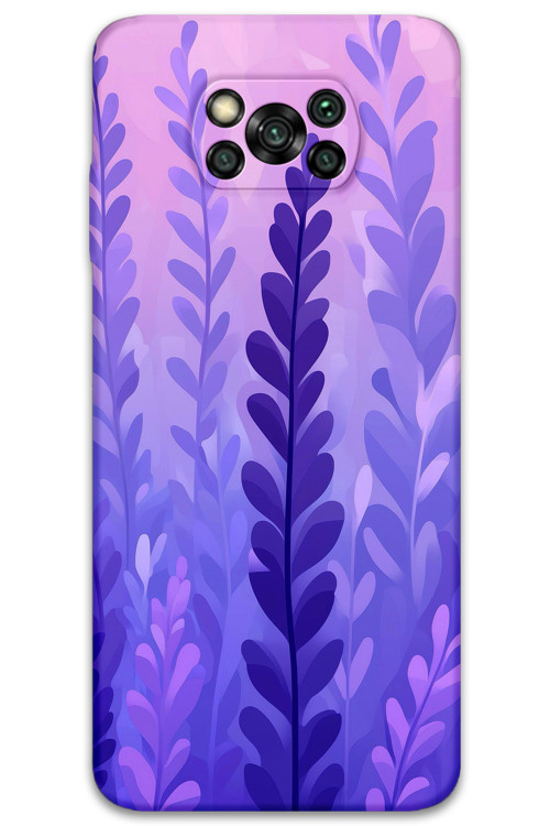 Poco X3 Pro Uyumlu Çiçek Desenli Telefon Kılıfı + Ekran Koruyucu - 5798