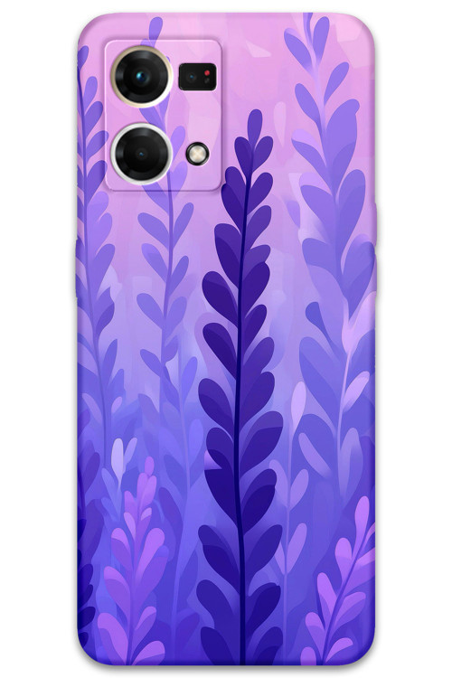 Oppo Reno 7 Uyumlu Çiçek Desenli Telefon Kılıfı + Ekran Koruyucu - 5798