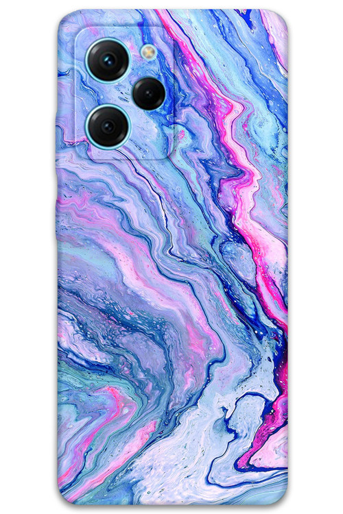 Poco X5 Pro Uyumlu Mermer Desenli Telefon Kılıfı + Ekran Koruyucu - 5816