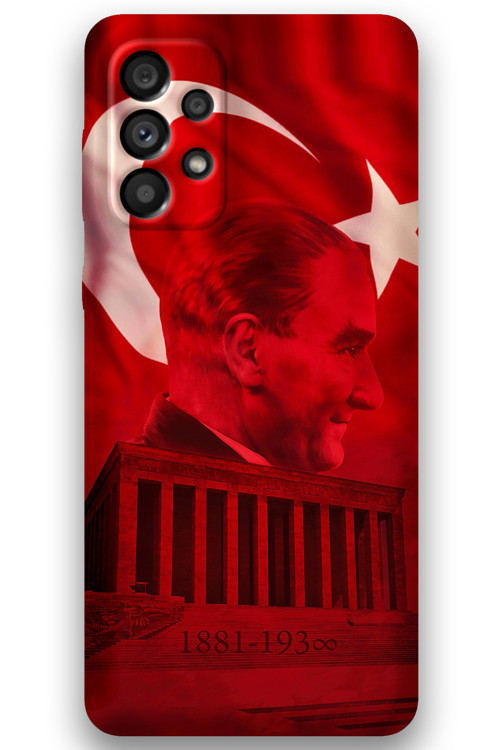 Galaxy A52 Uyumlu Atatürk Desenli Telefon Kılıfı + Ekran Koruyucu - 5848