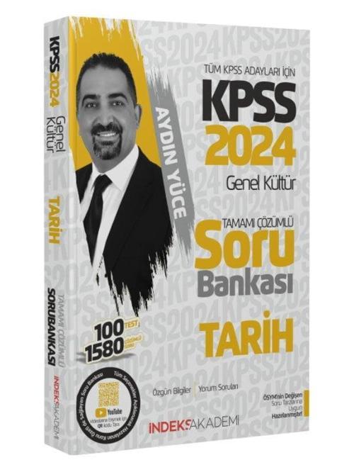 İndeks Akademi 2024 KPSS Tarih Soru Bankası Çözümlü - Aydın Yüce Yayıncılık