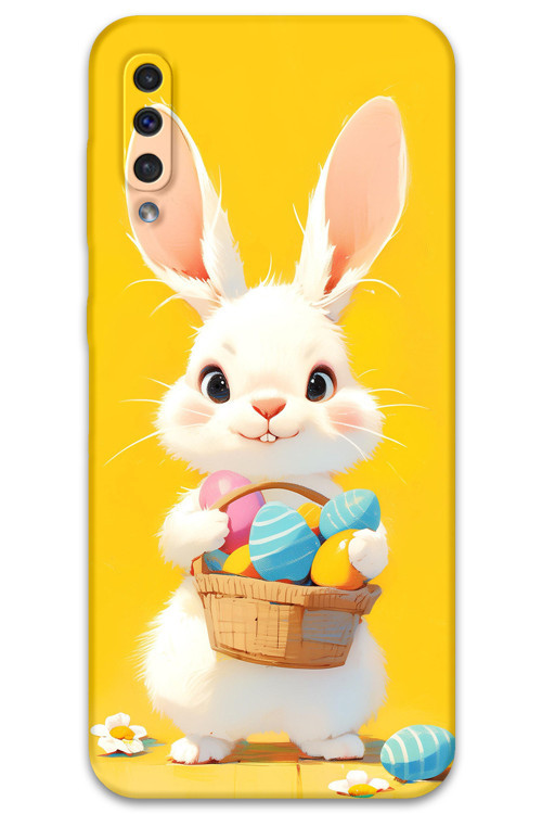 Galaxy A50 Uyumlu Tavşan Desenli Telefon Kılıfı + Ekran Koruyucu - 5806