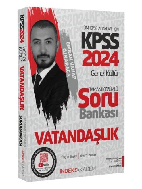İndeks Akademi 2024 KPSS Vatandaşlık Soru Bankası Çözümlü - Emrah Vahap Özkaraca