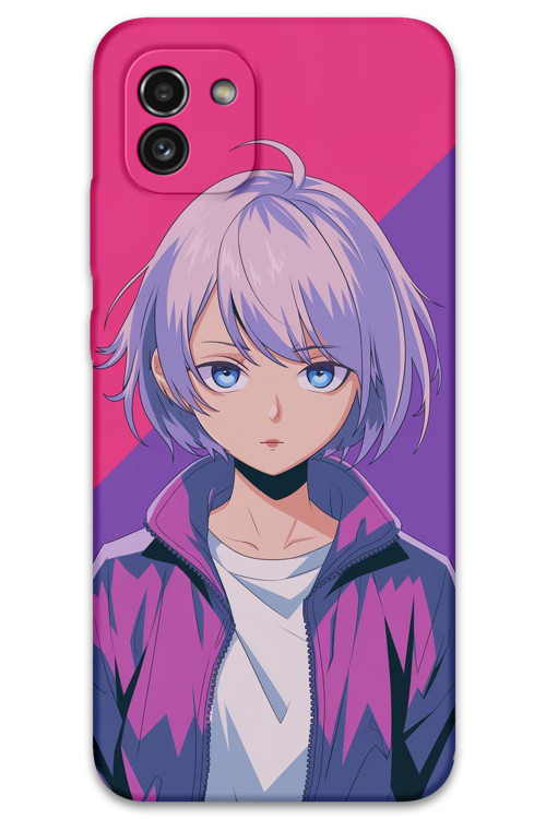 Galaxy A03 Uyumlu Anime Desenli Telefon Kılıfı + Ekran Koruyucu - 5742