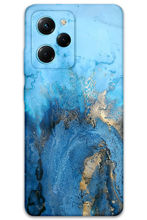 Poco X5 Pro Uyumlu Mermer Desenli Telefon Kılıfı + Ekran Koruyucu - 5812