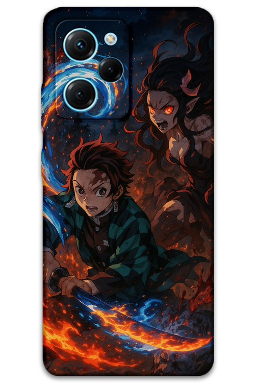 Poco X5 Pro Uyumlu Anime Desenli Telefon Kılıfı + Ekran Koruyucu - 5745