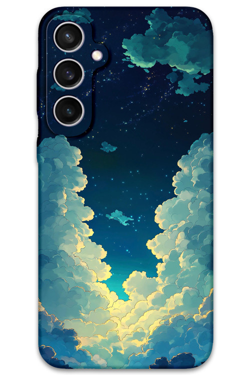 Galaxy S24 Fe Uyumlu Uzay Desenli Telefon Kılıfı + Ekran Koruyucu - 5868