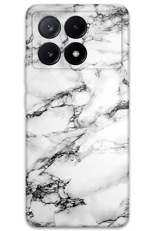 Poco X6 Pro Uyumlu Mermer Desenli Telefon Kılıfı + Ekran Koruyucu - 5817