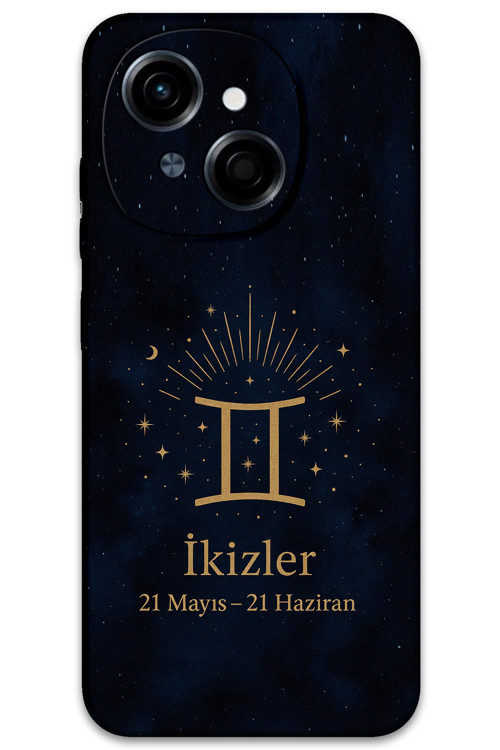 Tecno Spark Go 1 2025 Uyumlu İkizler Burcu Desenli Telefon Kılıfı + Ekran Koruyucu - 5770