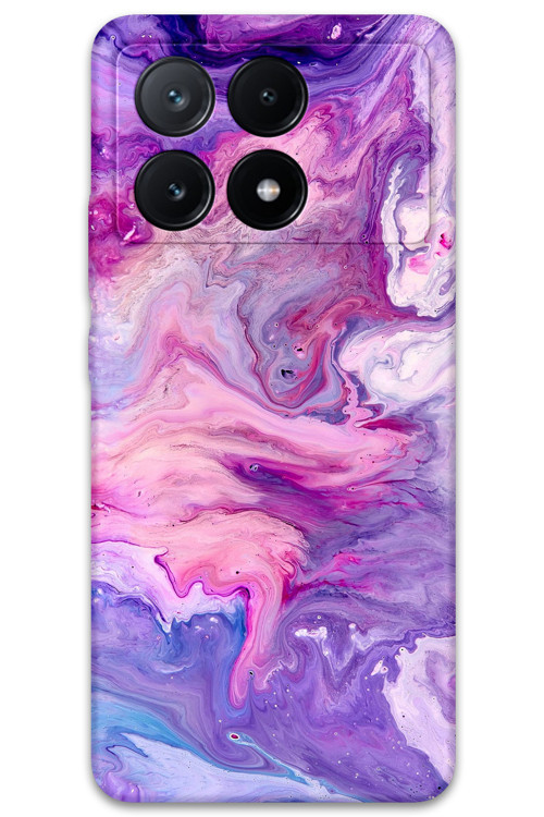 Poco X6 Pro Uyumlu Mermer Desenli Telefon Kılıfı + Ekran Koruyucu - 5813