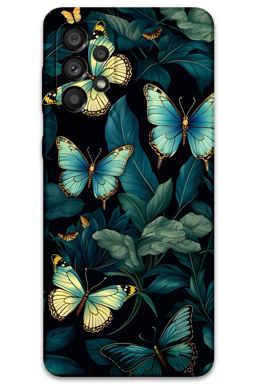 Galaxy A53 Uyumlu Kelebek Desenli Telefon Kılıfı + Ekran Koruyucu - 5791