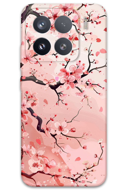 Xiaomi Mi 15 Pro Uyumlu Çiçek Desenli Telefon Kılıfı + Ekran Koruyucu - 5805