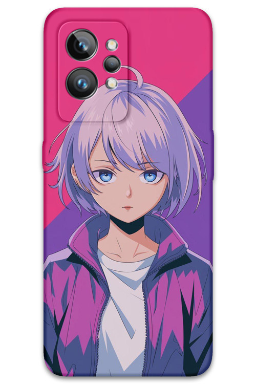 Realme Gt 2 Uyumlu Anime Desenli Telefon Kılıfı + Ekran Koruyucu - 5742