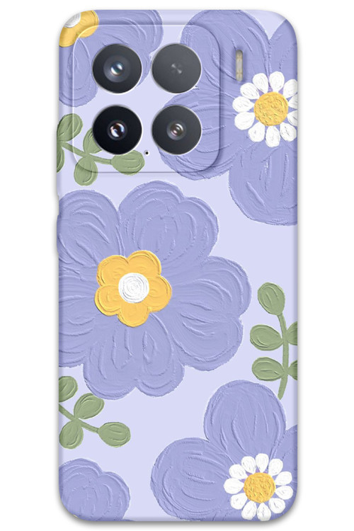 Xiaomi Mi 15 Pro Uyumlu Çiçek Desenli Telefon Kılıfı + Ekran Koruyucu - 5799