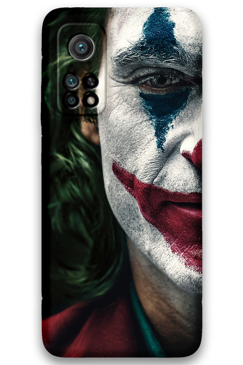 Xiaomi Mi 10T Pro Uyumlu Joker Desenli Telefon Kılıfı + Ekran Koruyucu - 5827