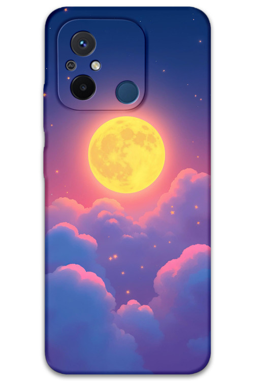 Xiaomi Redmi 12C Uyumlu Uzay Desenli Telefon Kılıfı + Ekran Koruyucu - 5869