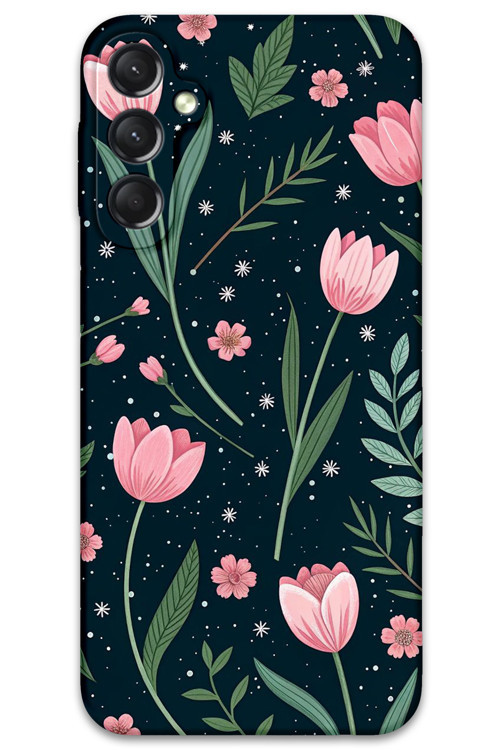 Galaxy A04S Uyumlu Çiçek Desenli Telefon Kılıfı + Ekran Koruyucu - 5788