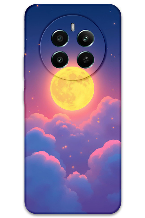 Realme 12 4G Uyumlu Uzay Desenli Telefon Kılıfı + Ekran Koruyucu - 5869