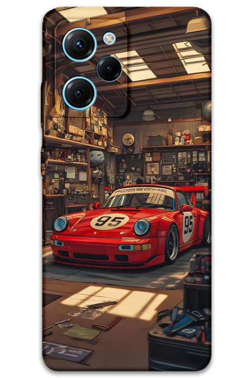 Poco X5 Pro Uyumlu Araba Desenli Telefon Kılıfı + Ekran Koruyucu - 5759