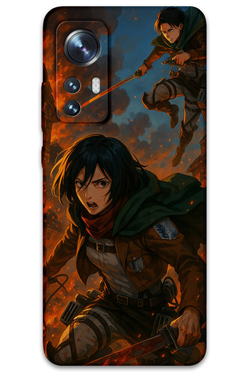 Xiaomi Mi 12 Pro Uyumlu Anime Desenli Telefon Kılıfı + Ekran Koruyucu - 5744