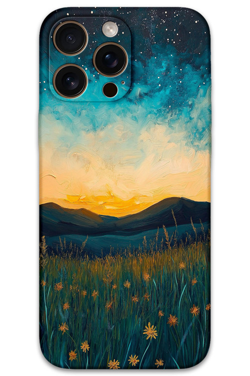 İphone 16 Pro Uyumlu Uzay Desenli Telefon Kılıfı + Ekran Koruyucu - 5871