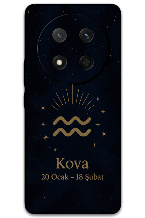 Honor Magic 7 Lite Uyumlu Kova Burcu Desenli Telefon Kılıfı + Ekran Koruyucu - 5778