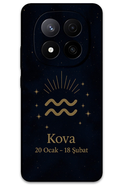 Poco X7 Uyumlu Kova Burcu Desenli Telefon Kılıfı + Ekran Koruyucu - 5778