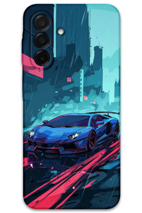 Galaxy A26 Uyumlu Araba Desenli Telefon Kılıfı + Ekran Koruyucu - 5763
