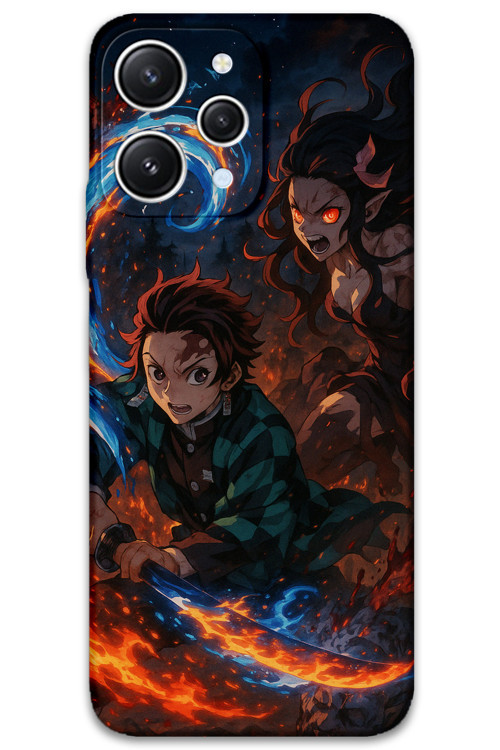 Xiaomi Redmi 12 Uyumlu Anime Desenli Telefon Kılıfı + Ekran Koruyucu - 5745