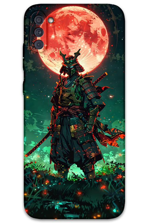 Galaxy M11 Uyumlu Samuray Desenli Telefon Kılıfı + Ekran Koruyucu - 5822