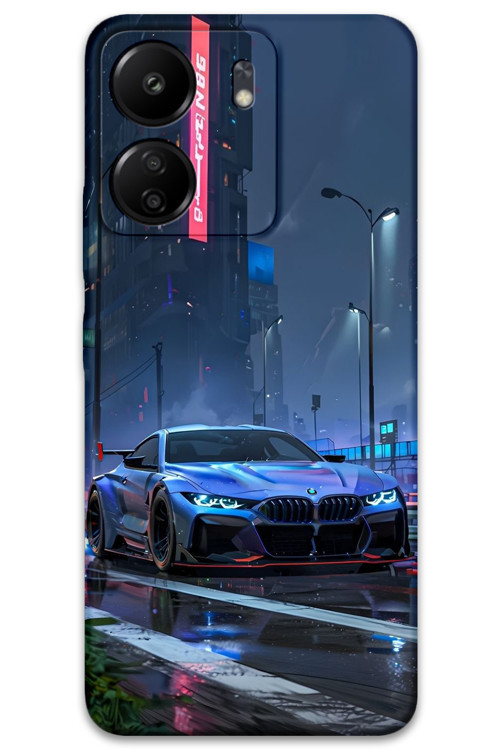 Xiaomi Redmi 13C Uyumlu Araba Desenli Telefon Kılıfı + Ekran Koruyucu - 5767
